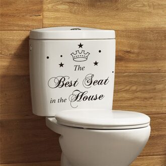 De beste stoel in het huis vinyl muurstickers citaten toiletpot badkamers wall art decor diy zwarte decals