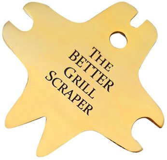 De Beter Grill Schraper Barbecue Schoonmaken Tool Rvs Cleaning Schraper Cleaner Blade Voor Cleaning Fornuis goud