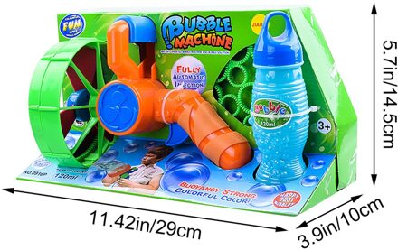 De Bubble Blower Met 1 Bubble Wands (100Ml)-Bubble Blaster Machine Voor Kinderen Speelgoed Voor Kinderen Zeep Bubble Licht Zomer Outdoor