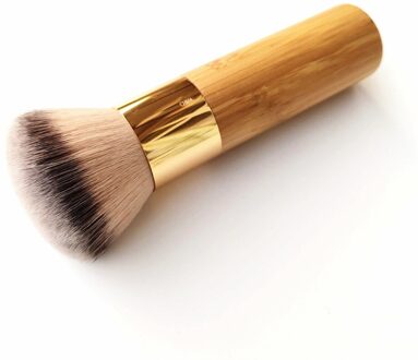 De buffer airbrush afwerking bamboe foundation borstel-Dichte Soft Synthetisch Haar-Makeup Blender Applicator
