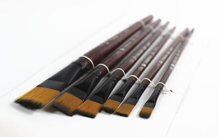 De Coolste Pack van 6 Art Bruin Nylon Penselen voor Acryl Pen Vervangen Levert Schilderen Schrijven Vullingen Nylon potlood