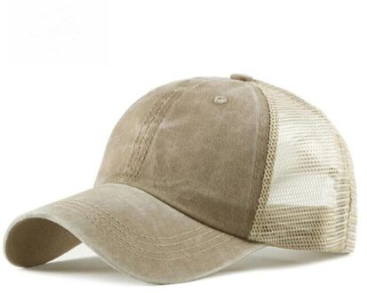 De Dames Katoen Ademend Mesh Baseball Hoed Mode Gewassen Katoen Unisex Zonneklep Strand Caps Voor Man HC007-12-01