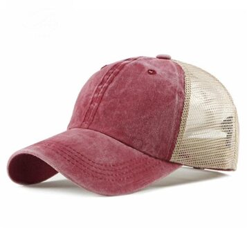 De Dames Katoen Ademend Mesh Baseball Hoed Mode Gewassen Katoen Unisex Zonneklep Strand Caps Voor Man HC007-12-05
