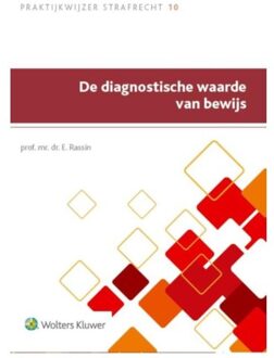 De diagnostische waarde van bewijs - Boek Wolters Kluwer Nederland B.V. (9013133215)