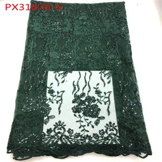 De Diepe Groene Premie Stof Bloemen Sequin Lace Stof Bruids Trouwjurk 5