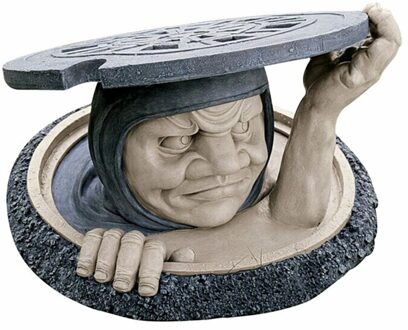 De Dweller Hieronder Tuin Standbeeld Hars Sculptuur Ornament Outdoor Decoratie Twee-Tone Steen Afwerking Home Decor Tuin Decoratie