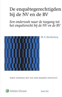 De Enquêtegerechtigden Bij De Nv En De Bv - Serie