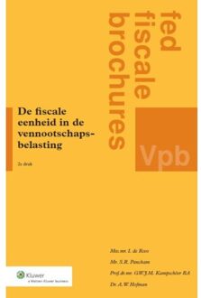 De fiscale eenheid in de vennootschapsbelasting - Boek I. de Roos (9013109896)