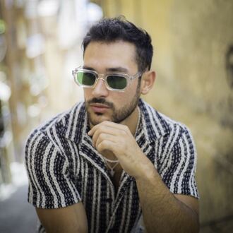 De-Gamme Bold Clear Geometrische Rechthoekige Gepolariseerde Zonnebril - Malta Transparant - One Size