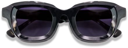 De-Gamme Zwarte Zonnebril met Geometrisch Montuur en Polarisatie - Milaan