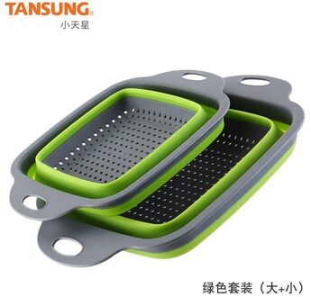 De Gootsteen Vergiet met Handvatten Folding Zeef voor Keuken Vergiet Inklapbare Boven De Gootsteen Groente Fruit Uitschuifbare Hand