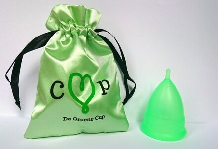 De Groene Cup, Model V, Voor wie voor het eerst gaat menstrueren (tieners) - herbruikbare menstruatiecup (Maat XS, extra small)