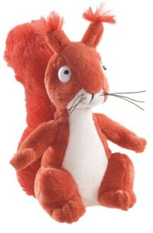 De Gruffalo knuffel eekhoorn 18 cm rood