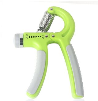 De Hand Trainer Expander Gym Fitness Clutch Kracht Grip Vinger Zware Carpaal Exerciser Sterkte Voor Spier Herstel Rollenbank L groen grijs