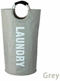 De Handvat Doek Opslag Emmer Vouwen Thuis Opslag Mand Vuile Kleren Mand Sorter Wasmand Grote donker grijs