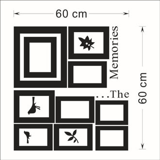 DE HERINNERINGEN Fotolijst Vogel Muursticker Vinyl Slaapkamer Woonkamer Verwijderbare Zelfklevende Plakken Sticker Muurschildering