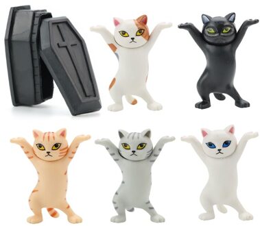 De Kat Tilde De Doodskist Dansen Kat Pen Houders Mobiele Telefoon Houder Handgemaakte Model Ornamenten School Kantoorbenodigdheden
