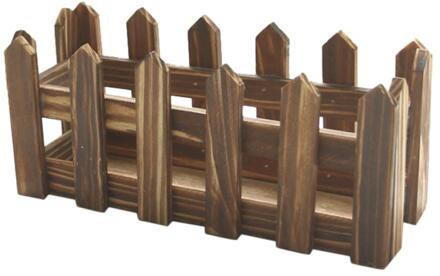 De Landelijke Stijl Bruin Houten Hek Bloem Mand Leuke Vaas Potten Planter Simulatie Huis Tuin Decoratie Fotografie Props F1 20cm x 7cm