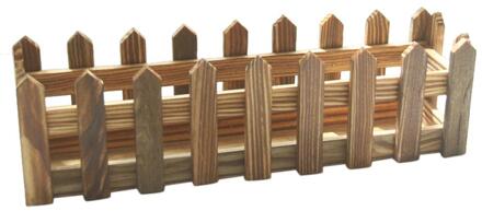 De Landelijke Stijl Bruin Houten Hek Bloem Mand Leuke Vaas Potten Planter Simulatie Huis Tuin Decoratie Fotografie Props F1 30cm x 7cm