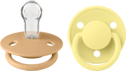 De Lux Pacifier - One Size Fopspeen - 2 Stuks - Desert Sand / Sunshine