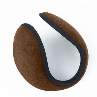 De Mode Winter Mannen En Vrouwen Koude Bescherming Oorbeschermers Effen Kleur Practicalkeep Warme Pluche Oorbeschermers bruin