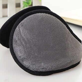 De Mode Winter Mannen En Vrouwen Koude Bescherming Oorbeschermers Effen Kleur Practicalkeep Warme Pluche Oorbeschermers Grijs