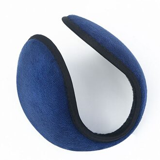De Mode Winter Mannen En Vrouwen Koude Bescherming Oorbeschermers Effen Kleur Practicalkeep Warme Pluche Oorbeschermers marine blauw