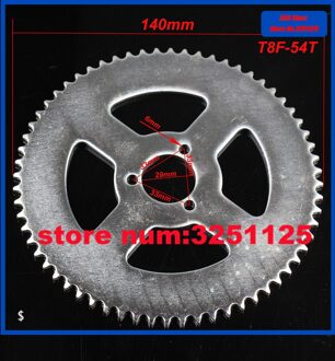 De Motor Winkel T8F 54 T 29Mm Zilveren 54 Tand Voor 47cc 49cc Pocket Bike Mini Quad Atv