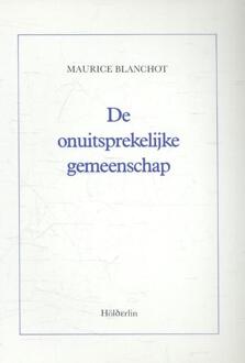 De onuitsprekelijke gemeenschap - Boek Maurice Blanchot (9071044076)
