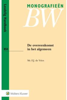 De overeenkomst in het algemeen - Boek F.J. de Vries (9013138152)