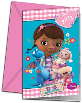 De speelgoeddokter uitnodigingen, 6st.