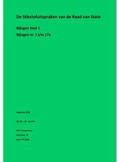 De Stikstofuitspraken Van De Raad Van State - Bijlage 1 - Sjef van Put