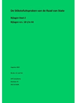 De Stikstofuitspraken Van De Raad Van State - Bijlage 2 - Sjef van Put