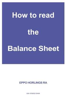 De Thuisdocent How to read the Balance Sheet