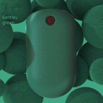 De Usb Hand Warmer En Opladen Schat Twee-In-een Mini Draagbare Mobiele Power Elektrische Kachel Te warm De Baby groen