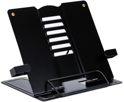De Verstelbare Draagbare Metalen Reading Plank Ondersteunt Planken, Mobiele Telefoons, Tabletten, muziek Scores En Andere Items Planken zwart