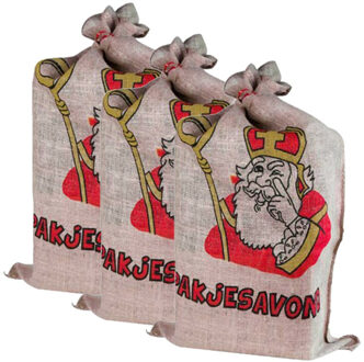 De zak van Sinterklaas - 3 stuks - Jute - 60 x 102 cm - Sint Nicolaas