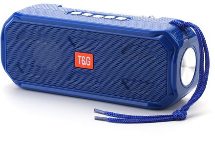 De Zonne-energie Opladen Draadloze Bluetooth Speaker Stereo Subwoofer Draagbare Outdoor Music Center Met Zaklamp Fm Radi blauw spreker