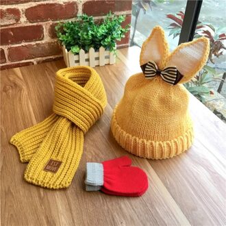 De Zuid-koreaanse Mode Meisje Winter Winter Hoed geel