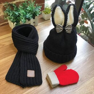 De Zuid-koreaanse Mode Meisje Winter Winter Hoed zwart