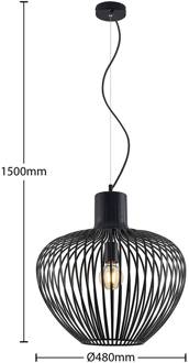 Deandre hanglamp, Ø 48 cm zandzwart
