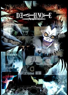 Death Note Glitch Unisex T-Shirt - Black - 4XL Zwart