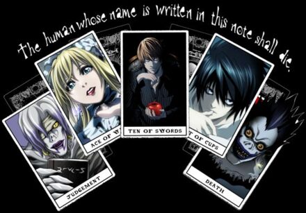 Death Note Playing Cards Unisex T-Shirt - Black - XXL Zwart