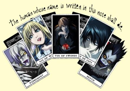 Death Note Playing Cards Unisex T-Shirt - Cream - XL Crème