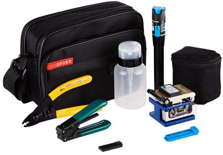 Debaofu 8 In 1 Glasvezel Ftth Tool Kit Met Fiber Cleaver En 1Mw Visual Fault Locator