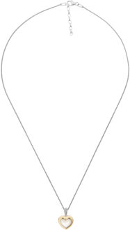 'Debby' Dames 925 Sterling Zilveren Ketting met Bedel - Zilver/Goud ZH-7289/G Zilver en goud - One Size