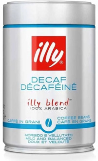 Decaffeinated coffee bean 100% Arabica Illy lata 250 g