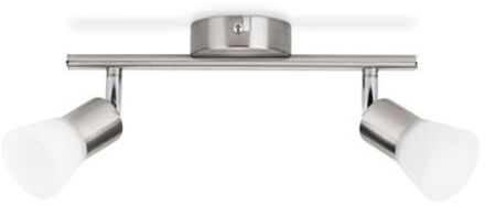 Decagon - Plafondlamp - Nikkel - Zilver - 2 x 4,3W 230V