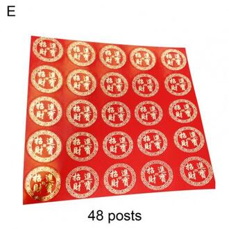 Decal Traditionele Decoratieve Adhesive Chinese Jaar Rode Envelop Sticker Voor Festival