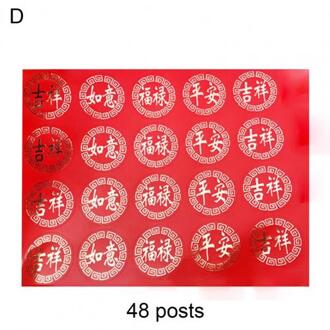 Decal Traditionele Decoratieve Adhesive Chinese Jaar Rode Envelop Sticker Voor Festival